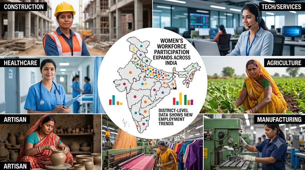 Women&rsquo;s Workforce Participation Expands Across India as District-Level Data Shows New Employment Trends